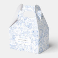 Niedlich Safari Toile de Jouy Blue Baby Dusche Gef