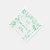 Niedlich Safari Toile de Jouy | Mint Baby Dusche Serviette (Ecke)
