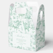 Niedlich Safari Toile de Jouy | Mint Baby Duwer Ge Geschenkschachtel (Geöffnet)