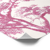 Niedlich Safari Toile de Jouy | Pink Baby Dusche Poster (Ecke)