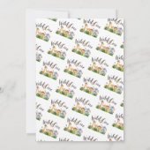 Niedlich Safari Wild One Green Geburtstag Einladung (Rückseite)