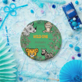 Niedlich Safari Wild One Green Pappteller (Party)