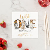 Niedlich Safari Wild One zum Geburtstag Napkins Serviette (Beispiel)