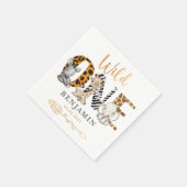 Niedlich Safari Wild One zum Geburtstag Napkins Serviette (Ecke)