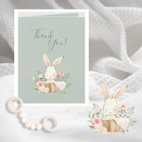Niedlich Sage Green Aquarell Bunny Baby Dusche
