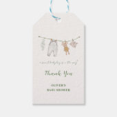 Niedlich Sage Green Boho Boy Kleidung Kinderdusche Geschenkanhänger (Vorderseite)