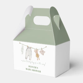 Niedlich Sage Green Boho Boy Kleidung Kinderdusche Geschenkschachtel