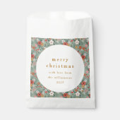 Niedlich Sage Green Botanical Custom Frohe Weihnac Geschenktütchen (Vorderseite)