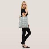 Niedlich Sage Green Kariert Personalisiert Tasche (Am Model)
