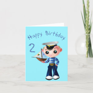 Niedlich Sailor Boy Birthday Card - individuell an Karte