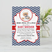 Niedlich Sailor Boy Nautical Baby Dusche Einladung (Stehend Vorderseite)