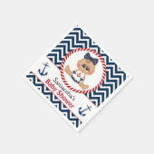 Niedlich Sailor Girl Nautical Baby Dusche Serviette (Ecke)