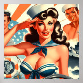 Niedlich Sailor Pinup Poster (Vorne)