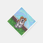 Niedlich Saint Bernard Geburtstag Serviette (Ecke)