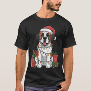 Niedlich Saint Bernard Weihnachtsmannmütze Weihnac T-Shirt
