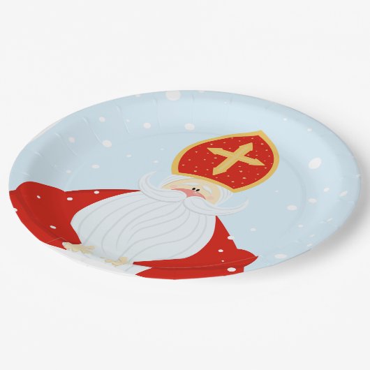 Niedlich Saint Nicholas Pappteller (Schrägansicht)