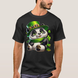 Niedlich Saint Patricks Panda Irish Clovers Lucky  T-Shirt