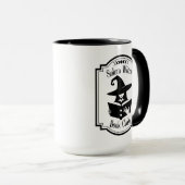 Niedlich Salem Hexenbuch Silhouette Schwarzer Hut Tasse (VorderseiteRechts)