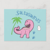 Niedlich Saltasaurus Postkarte (Vorderseite)