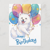 Niedlich Samoyed Happy Birthday