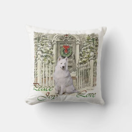 Niedlich Samoyed Lovers Weihnachten Kissen