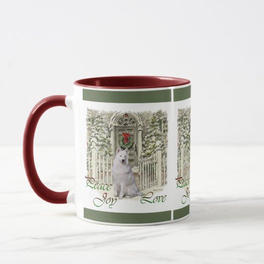 Niedlich Samoyed Lovers Weihnachtsgeschenke Tasse (Links)