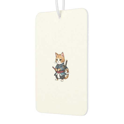 Niedlich Samurai Cat Phone Case Design Autolufterfrischer (Links)