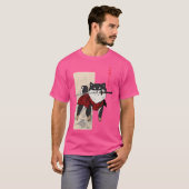 Niedlich Samurai Shiba — Schwarze Version T-Shirt (Vorne ganz)
