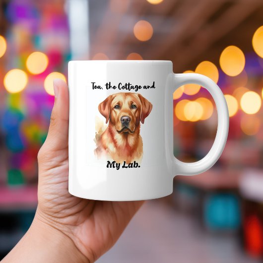 Niedlich Sandy Brown ''Tee und Labrador''. Kaffeetasse