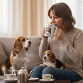 Niedlich Sandy Browns Tee und Beagle Liebe Kaffeetasse