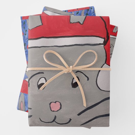 Niedlich Santa Bunny Geschenkpapier Set (Beispiel)