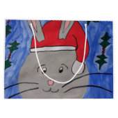 Niedlich Santa Bunny Große Geschenktüte (Rückseite)