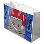 Niedlich Santa Bunny Große Geschenktüte (Rückseite Schrägansicht)