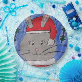 Niedlich Santa Bunny Pappteller (Party)