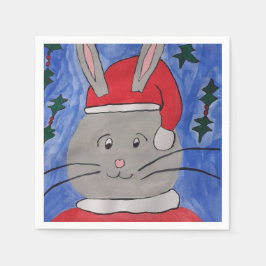 Niedlich Santa Bunny Serviette