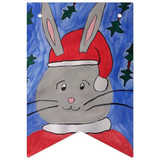 Niedlich Santa Bunny Wimpelkette (Zweite Fahne)