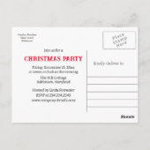 Niedlich Santa Claus Poinsettia | Weihnachts-Party Postkarte (Rückseite)