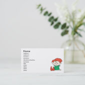 Niedlich Santa Elf Helper Visitenkarte (Stehend Vorderseite)