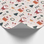 Niedlich Santa Ho Ho Weihnachten Geschenkpapier (Ecke)