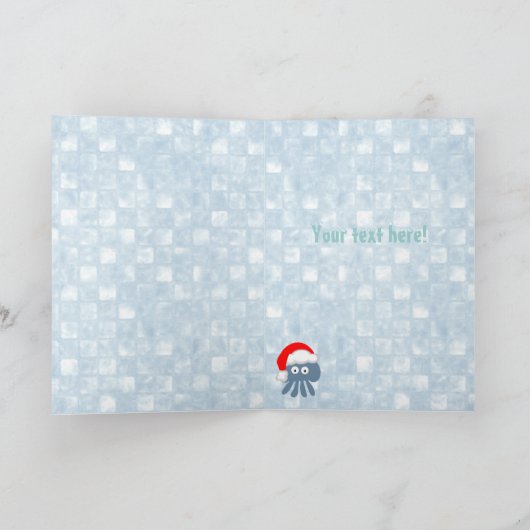 Niedlich Santa Jellyfish Merry Jelly Weihnachten (Innenseite)