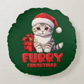 Niedlich Santa Kitten Kissen (Vorderseite)