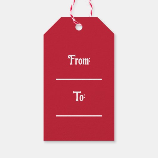 Niedlich Santa Klaus Face Geschenkanhänger (Rückseite)