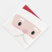 Niedlich Santa Klaus Face Serviette (Ecke)