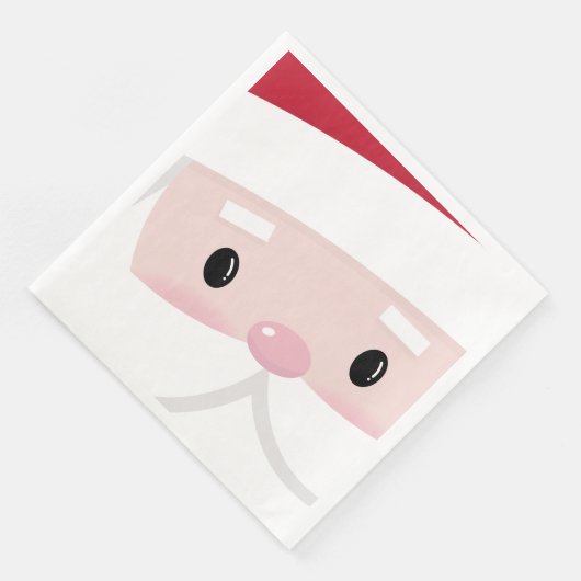 Niedlich Santa Klaus Face Serviette (Ecke)
