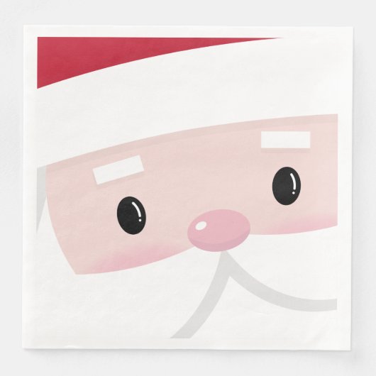 Niedlich Santa Klaus Face Serviette (Vorderseite)