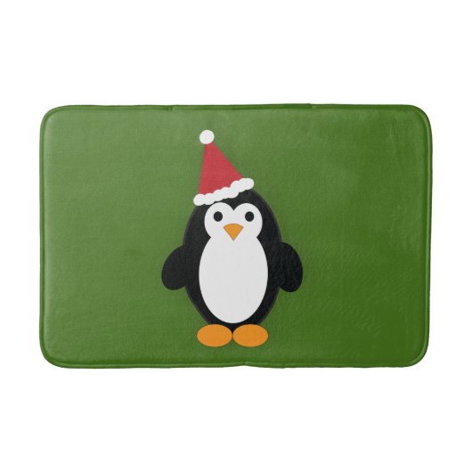 Niedlich Santa Penguin Badematte (Vorderseite)