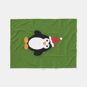 Niedlich Santa Penguin Fleecedecke (Vorderseite (Horizontal))
