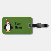 Niedlich Santa Penguin Gepäckanhänger (Rückseite horizontal)