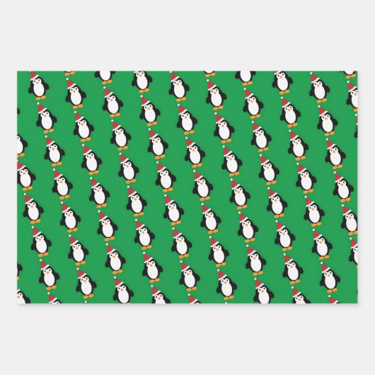 Niedlich Santa Penguin Geschenkpapier Set (Vorderseite 2)