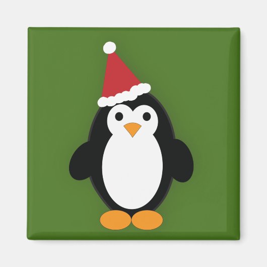 Niedlich Santa Penguin Magnet (Vorne)